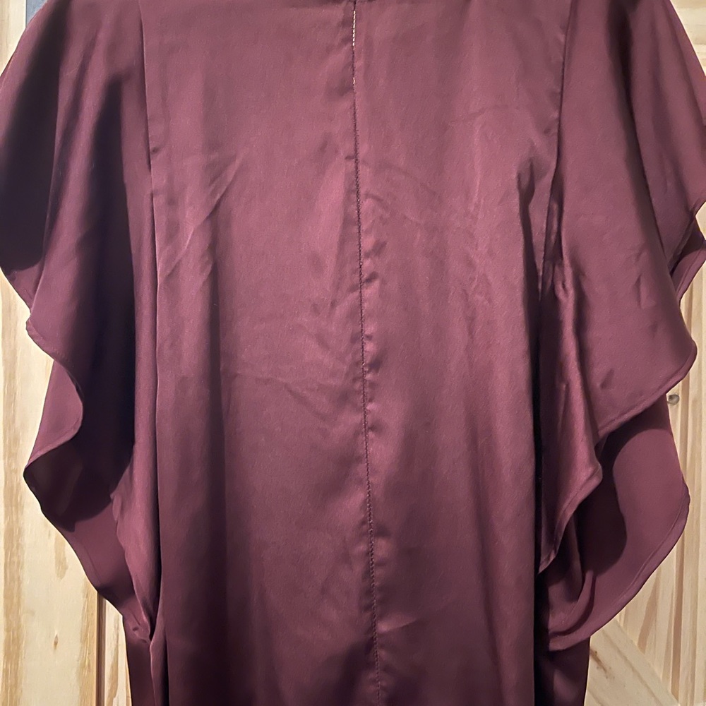 Worthington dress top XL maroon color